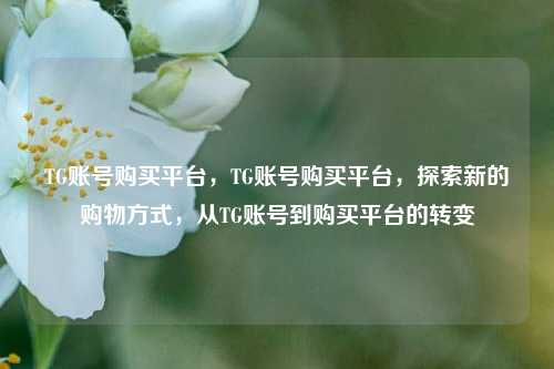 TG账号购买平台，TG账号购买平台，探索新的购物方式	，从TG账号到购买平台的转变  第1张