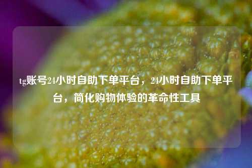tg账号24小时自助下单平台，24小时自助下单平台，简化购物体验的革命性工具  第1张